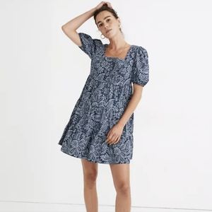 Madewell Blue Floral Mini Dress